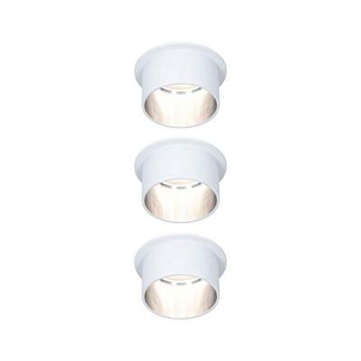Paulmann Gil LED encastrable blanc mat/fer, par 3