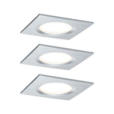 Paulmann Coin Slim spot enc. LED lot de 3 ang. alu