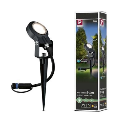 Paulmann Plug & Shine spot sur piquet Sting 3&nbsp;000K