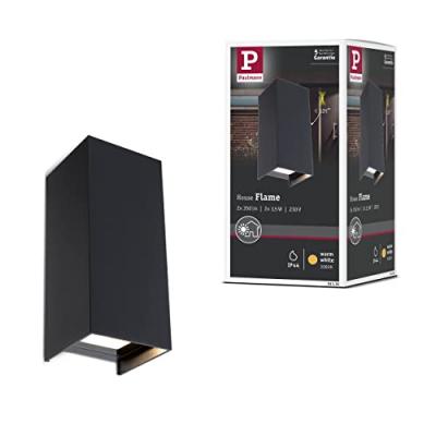 Applique murale ext&eacute;rieure LED Flame 2x28 W IP65 3000K alu anthracite