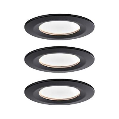 Kit enc Nova Coin 3-stepdim rd fixe led 3x6W 2700K 230V Noir mat/Alu