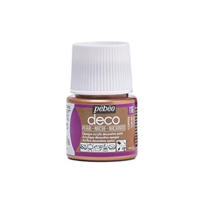 Peinture acrylique opaque nacr&eacute;e - cuivre - 45 ml 285116
