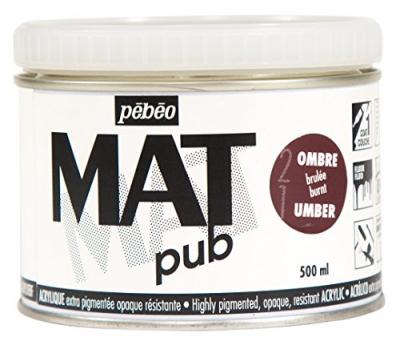 Acrylique Mat Pub P&eacute;b&eacute;o 500 Ml - Ombre Br&ucirc;l&eacute;e