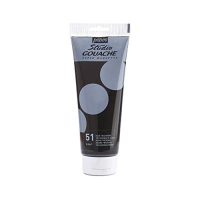 P&eacute;b&eacute;o peinture gouache 1 tube de 220 ml noir trichrome