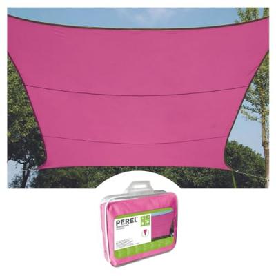 Perel toile d'ombrage rectangulaire 4 x 2,9 m polyester fuchsia