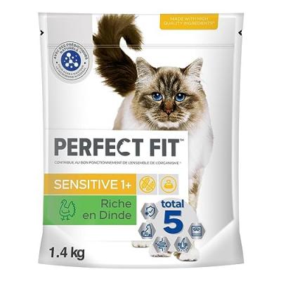 Perfect Fit Adult Chats st&eacute;rilis&eacute;s Riche en dinde - lot % : 5 x 1,4 kg