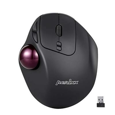 Trackball Perixx PERIMICE-717 D radio laser ergonomique, trackball int&eacute;gr&eacute; noir 