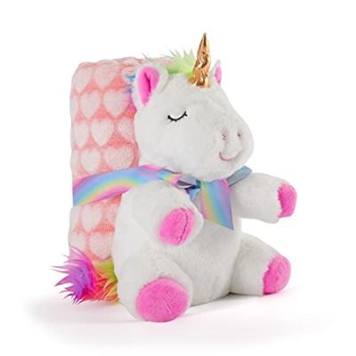 Perletti Unicorn Tiara 22 Cm Teddy With Blanket Rose 