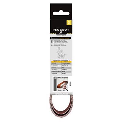 Jeu de 2 bandes abrasives 760x25 mm Grain 120 PEUGEOT OUTILLAGE