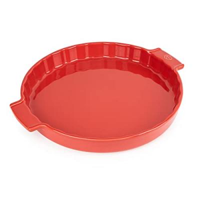 Peugeot - Moule &agrave; tarte c&eacute;ramique rouge diam&egrave;tre 30 cm - 12'