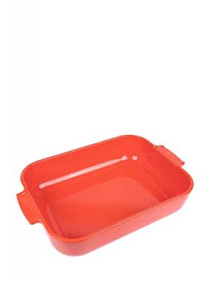 Appolia Plat four c&eacute;ramique rectangle rouge 36 cm - 14.25in