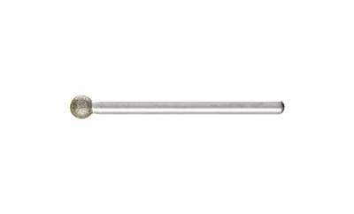 Meule sur tige diamant D126 forme sph&eacute;rique 5x3mm Pferd 1 pcs