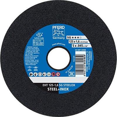 DISQUE &agrave; Tron&ccedil;onner PFERD SG-ELASTIC EHT 125-1.6 A 46 R SG Inox