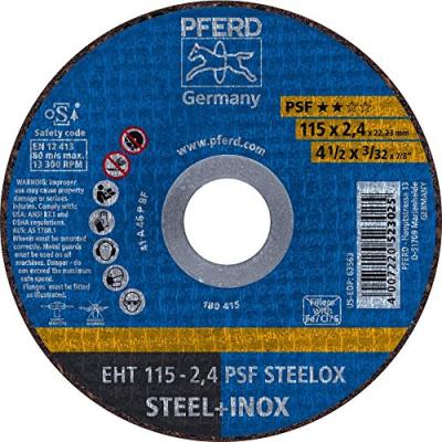 Pferd EHT1152,4A46PPSFINOX Disque &agrave; tron&ccedil;onner A46PPSF-I, Multicolore, 115 x 2,4 mm