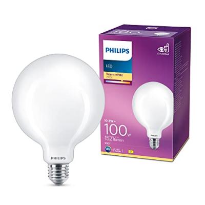 Philips - ampoule led Globe 120mm E27 100W Blanc Chaud D&eacute;polie, Verre
