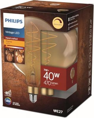 Philips E27 Giant ampoule globe LED 6,5W dor&eacute;