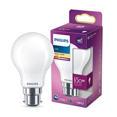 Ampoule LED B22 A60 1521lm 10.5W = 100W IP20 blanc chaud Philips
