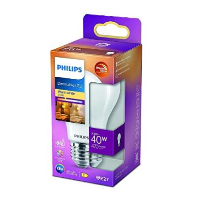 Ampoule LED 5W Plastic Warmglow (470lm) Dimmable E27 - Philips