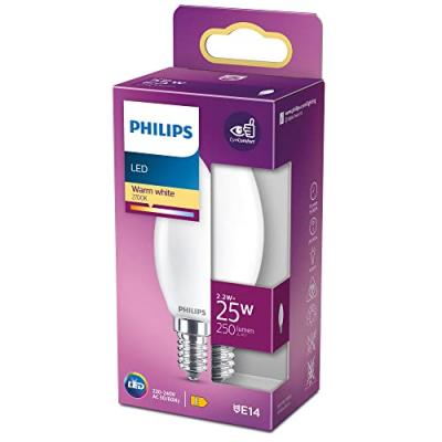 Ampoule Led E14 Flamme Blanc-chaud 25w X1 Philips - L'unit&eacute;
