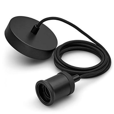 Philips - Corde suspension d&eacute;corative Lampes led E27 noire - Blanc