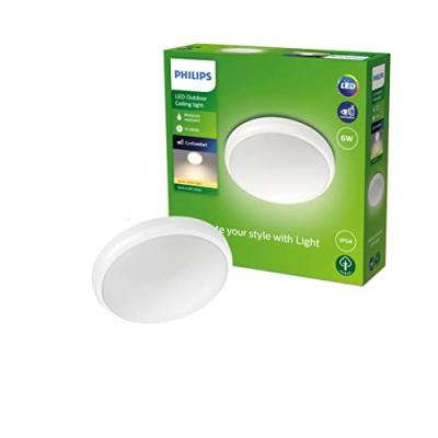 Philips - Plafonnier doris - 6W - 2700 Kelvin - IP54 - Blanc