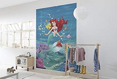 Papier peint Ariel La Petite Sir&egrave;ne et ses amis Disney 184X254 CM
