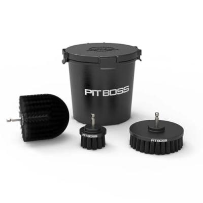 Kit pour Visseuse avec 3 brosses nettoyage grilles de barbecue Pit Boss 