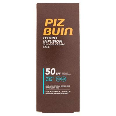 Piz Buin Gel Hydro Infusion Cr&egrave;me Solaire Visage 50 ml FPS 50