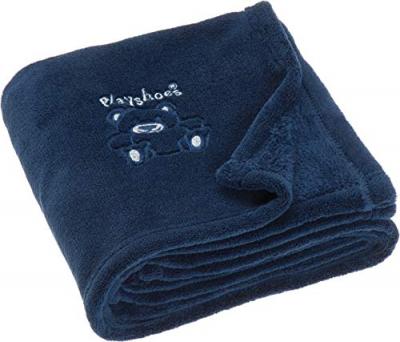 Couverture polaire ours - PLAYSHOES - 100 x 150 cm - Bleu marine