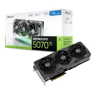 PNY GeForce RTX 5070 Ti OC Triple Fan Plus 16 Go GDDR7 Reflex 2 RTX AI DLSS4
