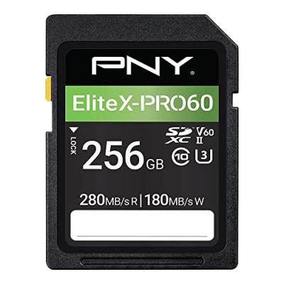 PNY Carte M&eacute;moire SDXC 256 Go EliteX-PRO60 Classe 10 U3 V60 UHS-II