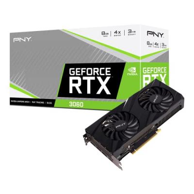 Carte graphique interne - PNY - GEFORCE RTX 3060 - 8GB - VERTO Dual Fan 