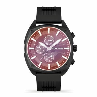 POLICE OUTLET Mixte Analogique-Num&eacute;rique Quartz Montre avec Bracelet en Acier Inoxydable