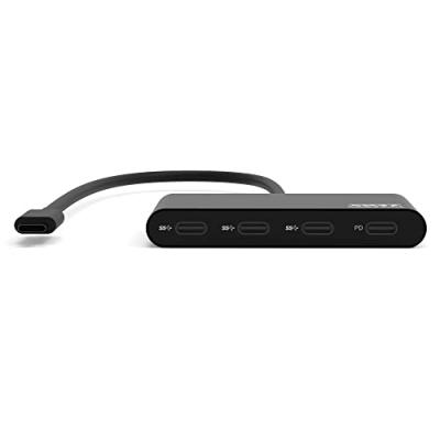 Port Designs 900147 hub & concentrateur USB Type-C 5000 Mbit/s Noir