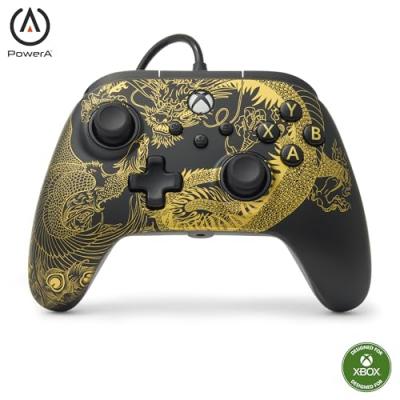 Manette filaire PowerA Adv Dragon vs Phoenix pour Xbox Series X Noir et Or 