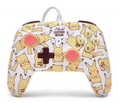 Powera Enhanced Wired Controller For Nintendo Switch Pikachu Blush