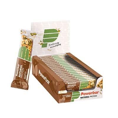 Powerbar Natural Protein 40g 18 Units Salty Peanut Crunch Vegan Bars Box Dor&eacute; 