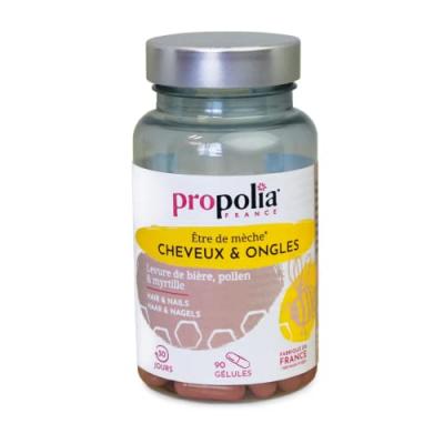G&eacute;lules Cheveux & Ongles Pollen, Levure de bi&egrave;re et Myrtille Propolia