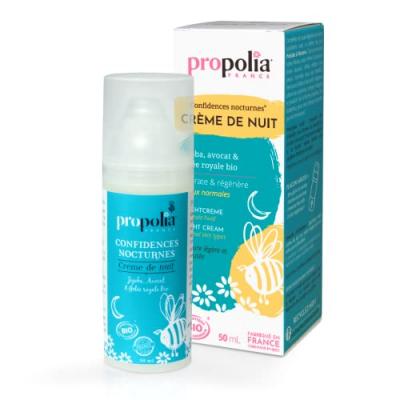 Confidences Nocturnes cr&egrave;me de nuit BIO Flacon Pompe Propolia