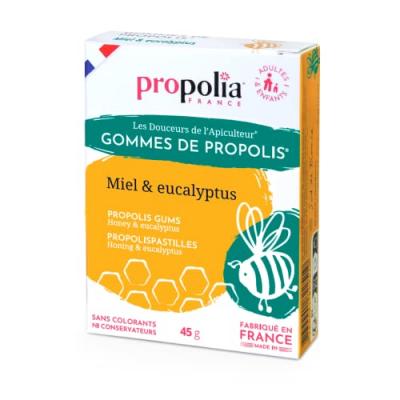 Gommes de Propolis Eucalyptus Sachet de 45g sous Propolia