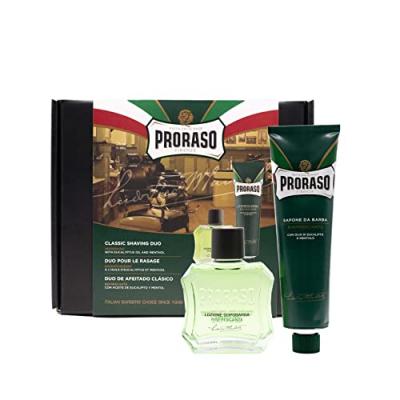 Set de rasage proraso classic shaving duo rafra&icirc;chissant 2 pi&egrave;ces