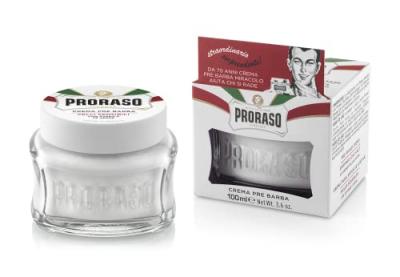 Proraso Cr&egrave;me Pr&eacute;-Rasage Sensitive &agrave; l'Avoine et au Th&eacute; Vert 100 ml