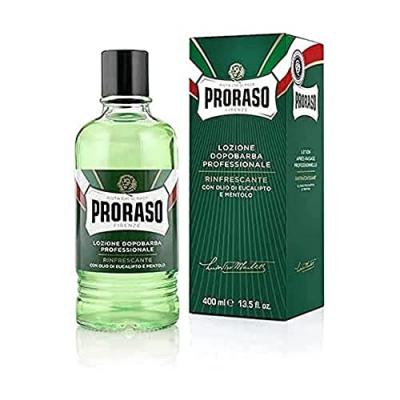 PRORASO Lotion Apr&egrave;s Rasage Vert &agrave; l'Huile d'Eucalyptus, 400 ml