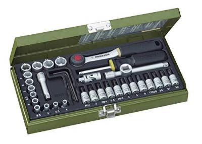 Proxxon 23080 Jeu de cl&eacute;s &agrave; douille 36 pi&egrave;ces 1/4"" (Import Allemagne)