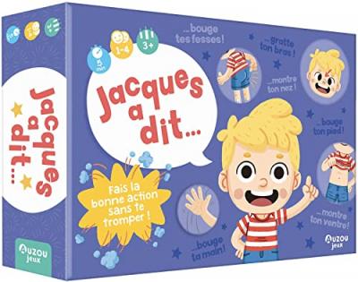 Jeu de soci&eacute;t&eacute; Auzou P tit jeu de Jacques a dit NE Multicolore