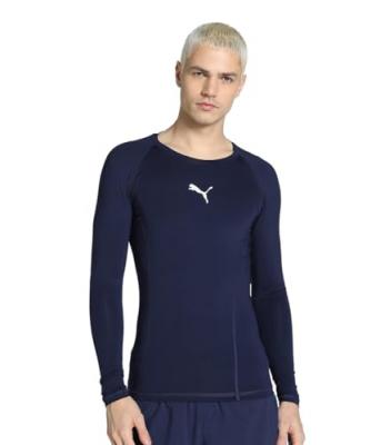 PUMA Homme Liga Baselayer Tee Ls T Shirt, Bleu Marine, M EU