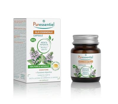 Menthe Poivr&eacute;e Bio 60 Capsules Huiles Essentielles Puressentiel