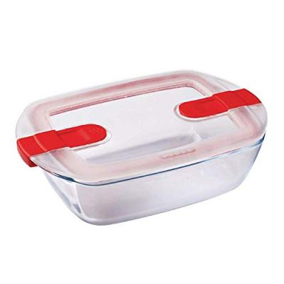PYREX Plat rectangulaire 28x20x8 cm + couvercle Cook & Heat