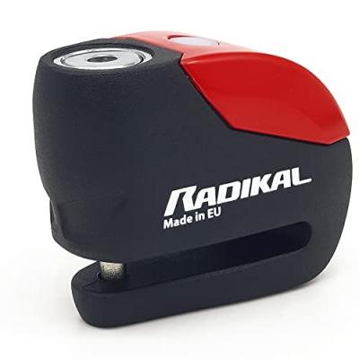 Bloque Disque + Alarme Radikal RK9 rouge/noir