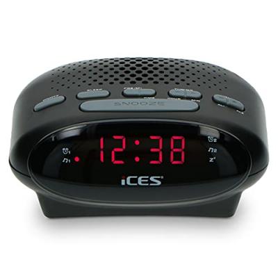 Ices ICR-210, Horloge, FM,PLL, LED, 1,52 cm (0.6""), Noir, 140 mm